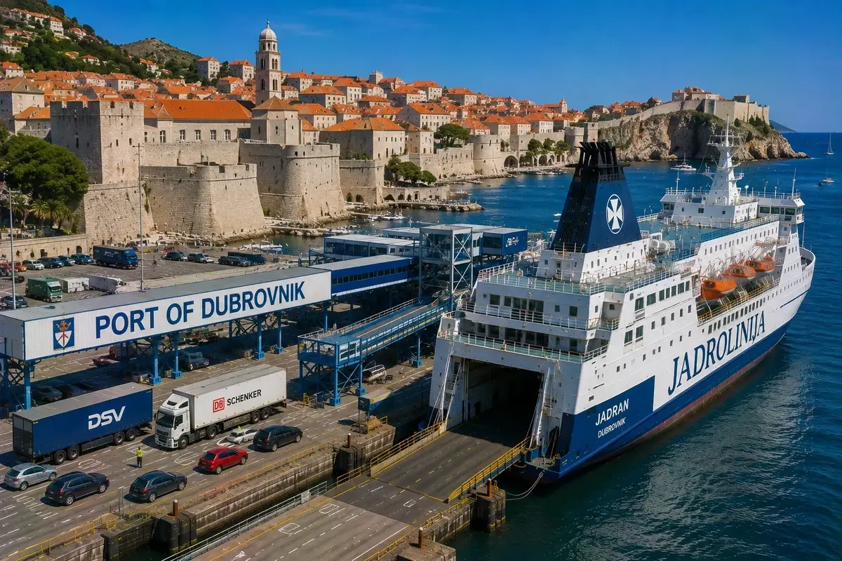 Gruž passagiersveerboothaven in Dubrovnik, Kroatië