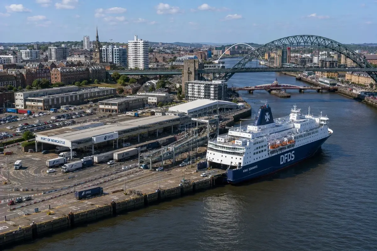 Newcastle passagiersveerbootterminal, de belangrijkste oostkust internationale veerboottoegangspoort voor Edinburgh reizigers